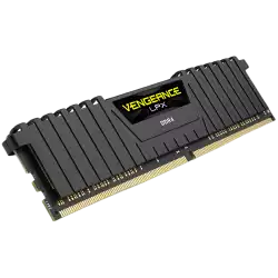 DDR4, 3200MHz 8GB 1x8GB DIMM, Unbuffered, 16-18-18-36, SPD base 2666, XMP 2.0, Vengeance LPX Black Heatspreader, Black PCB, 1.35V, for Ryzen/AM4