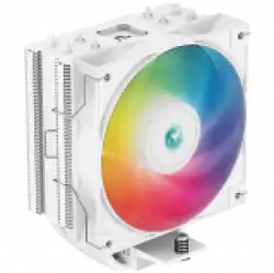 DeepCool AG400 WH ARGB, CPU Air Cooler, 1x120mm ARGB PWM Fan, TDP 220W, 4 Heatpipes, White, LGA1700/1200/115x, AMD AM5/AM4, 125x92x150 mm(LxWxH), 2Y, R-AG400-WHANMC-G-2