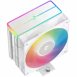 DeepCool AG400 WH ARGB V2, CPU Air Cooler, 1x120mm ARGB PWM Fan, ARGB Top Cover, TDP 220W, 4 Heatpipes, White, LGA1851/1700/1200/115x, AMD AM5/AM4, 125x92x154 mm(LxWxH), 2Y, R-AG400-WHAMMN-GJD