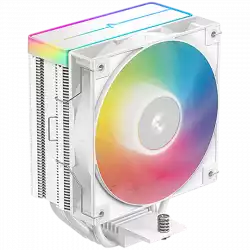 DeepCool AG400 WH ARGB V2, CPU Air Cooler, 1x120mm ARGB PWM Fan, ARGB Top Cover, TDP 220W, 4 Heatpipes, White, LGA1851/1700/1200/115x, AMD AM5/AM4, 125x92x154 mm(LxWxH), 2Y, R-AG400-WHAMMN-GJD
