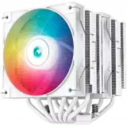 DeepCool AG620 WH ARGB, CPU Air Cooler, 2x120mm ARGB PWM Fan, TDP 260W, 6 Heatpipes, Intel LGA2066/2011-v3/2011/1700/1200/115x, AMD AM5/AM4,129×136×157 mm(L×W×H), Hydro Bearing, 2Y, R-AG620-WHANMN-G-2