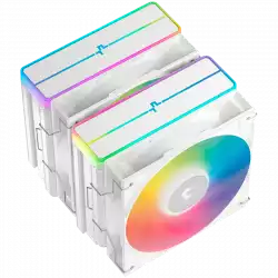 DeepCool AG620 WH ARGB V2, CPU Air Cooler, 2x120mm ARGB PWM Fan, Core Touch Technology 2.0, 6 Heatpipes, White, LGA1851/1700/1200/115x, AMD AM5/AM4, 129x136x161 mm(LxWxH), 2Y, R-AG620-WHAMMN-GJD