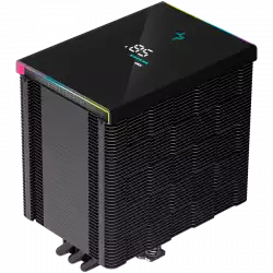 DeepCool AK500 Digital, CPU Air Cooler, 1x120mm FK120 PWM FDB Fan, Digital Display, ARGB, TDP 240W, 5 Heatpipes, Black, LGA2066/2011-v3/2011/1700/1200/115x, AMD AM5/AM4, 127x117x160 mm(LxWxH), 3Y, R-AK500-BKADMN-G