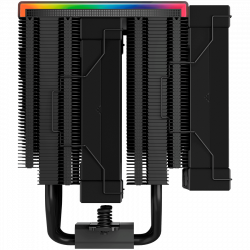 DeepCool AK620 Digital, CPU Air Cooler, 2x120mm FK120 PWM Fan, Digital Display, ARGB, TDP 260W, 6 Heatpipes, LGA2066/2011-v3/2011/1700/1200/115x, AMD AM5/AM4, 129x138x162 mm(LxWxH), 3Y, R-AK620-BKADMN-G