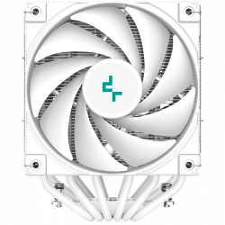 DeepCool AK620 WH, CPU Air Cooler, 2x120mm PWM FDB Fan, TDP 260W, 6 Heatpipes, White, LGA2066/2011-v3/2011/1700/1200/115x, AMD AM5/AM4, 129x138x160 mm(LxWxH), 3Y, R-AK620-WHNNMT-G-1