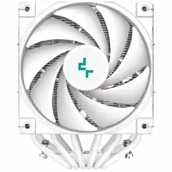 DeepCool AK620 WH, CPU Air Cooler, 2x120mm PWM FDB Fan, TDP 260W, 6 Heatpipes, White, LGA2066/2011-v3/2011/1700/1200/115x, AMD AM5/AM4, 129x138x160 mm(LxWxH), 3Y, R-AK620-WHNNMT-G-1