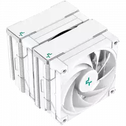 DeepCool AK620 WH, CPU Air Cooler, 2x120mm PWM FDB Fan, TDP 260W, 6 Heatpipes, White, LGA2066/2011-v3/2011/1700/1200/115x, AMD AM5/AM4, 129x138x160 mm(LxWxH), 3Y, R-AK620-WHNNMT-G-1