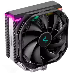 DeepCool AS500, CPU Air Cooler, 1x140mm PWM Fan, Addressable RGB LED, Intel LGA2066/2011-v3/2011/1700/1200/1151/1150/1155, AMD AM5/AM4, 142×98×164 mm(L×W×H) R-AS500-BKNLMN-G