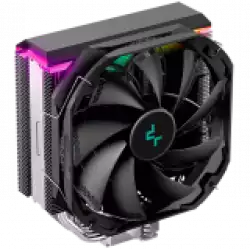 DeepCool AS500 PLUS, CPU Air Cooler, 2x140mm PWM Fan, Addressable RGB LED, Intel LGA2066/2011-v3/2011/1700/1200/1151/1150/1155, AMD AM5/AM4, 142×102×164 mm(L×W×H) R-AS500-BKNLMP-G