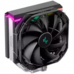 DeepCool AS500 PLUS, CPU Air Cooler, 2x140mm PWM Fan, Addressable RGB LED, Intel LGA2066/2011-v3/2011/1700/1200/1151/1150/1155, AMD AM5/AM4, 142×102×164 mm(L×W×H) R-AS500-BKNLMP-G