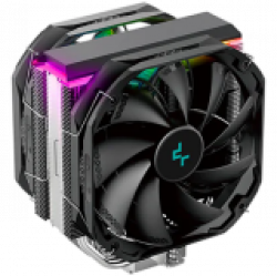 DeepCool AS500 PLUS, CPU Air Cooler, 2x140mm PWM Fan, Addressable RGB LED, Intel LGA2066/2011-v3/2011/1700/1200/1151/1150/1155, AMD AM5/AM4, 142×102×164 mm(L×W×H) R-AS500-BKNLMP-G