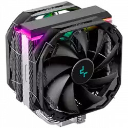 DeepCool AS500 PLUS, CPU Air Cooler, 2x140mm PWM Fan, Addressable RGB LED, Intel LGA2066/2011-v3/2011/1700/1200/1151/1150/1155, AMD AM5/AM4, 142×102×164 mm(L×W×H) R-AS500-BKNLMP-G