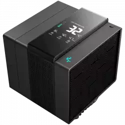 DeepCool ASSASSIN IV VC VISION, CPU Air Cooler, 1x120mm + 1x140mm FDB Fans, Fan Speed Switch, Digital Display, Vapor Chamber, TDP 300W, 7 Heatpipes, LGA20xx/1851/1700/1200/115x, AMD AM5/AM4, 147x144x172 mm(LxWxH), 6Y, R-ASN4-BKNVMD-G                          