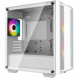 DeepCool CC360 ARGB WH, Mid Tower, Mini-ITX/Micro-ATX, 1xUSB3.0, 1xUSB2.0, 1xAudio, 3x120mm Pre-Installed ARGB Fans, Tempered Glass, Mesh Panel, White, R-CC360-WHAPM3-G-1