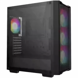 DeepCool CC560 MESH V2, Mid Tower, Mini-ITX/Micro-ATX/ATX, 2xUSB3.0, 1xAudio, 4x120mm Pre-Installed ARGB Fans, Tempered Glass, Mesh Panel, Black, R-CC560-BKAMA4-G-2