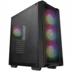 DeepCool CC560 MESH V2, Mid Tower, Mini-ITX/Micro-ATX/ATX, 2xUSB3.0, 1xAudio, 4x120mm Pre-Installed ARGB Fans, Tempered Glass, Mesh Panel, Black, R-CC560-BKAMA4-G-2                          