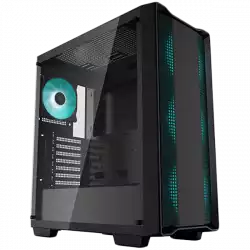 DeepCool CC560, Mid Tower, Mini-ITX/Micro-ATX/ATX, 1xUSB3.0, 1xUSB2.0, 1xAudio, 4x120mm Pre-Installed LED Fans, Tempered Glass, Mesh Panel