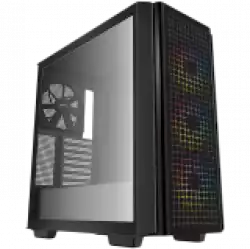 DeepCool CG540, Mid Tower, Mini-ITX/Micro-ATX/ATX/E-ATX, 2xUSB3.0, 1xAudio, 3x120mm Pre-Installed ARGB Fans + 1x140mm Black Fan, Tempered Glass, Mesh Panel, Black, R-CG540-BKAGE4-G-1