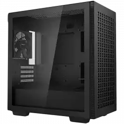 DeepCool CH370, Mid Tower, Mini-ITX/Micro-ATX, 2xUSB3.0, 1xAudio, 1x120mm Pre-Installed Black Fan, Tempered Glass, Mesh Panel, Black, R-CH370-BKNAM1-G-1