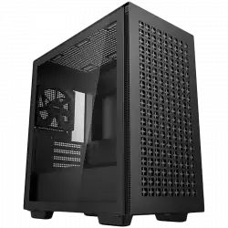 DeepCool CH370, Mid Tower, Mini-ITX/Micro-ATX, 2xUSB3.0, 1xAudio, 1x120mm Pre-Installed Black Fan, Tempered Glass, Mesh Panel, Black, R-CH370-BKNAM1-G-1