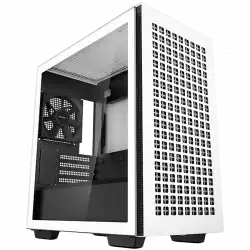 DeepCool CH370 WH, Mid Tower, Mini-ITX/Micro-ATX, 2xUSB3.0, 1xAudio, 1x120mm Pre-Installed Black Fan, Tempered Glass, Mesh Panel, White, R-CH370-WHNAM1-G-1