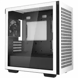 DeepCool CH370 WH, Mid Tower, Mini-ITX/Micro-ATX, 2xUSB3.0, 1xAudio, 1x120mm Pre-Installed Black Fan, Tempered Glass, Mesh Panel, White, R-CH370-WHNAM1-G-1