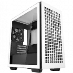 DeepCool CH370 WH, Mid Tower, Mini-ITX/Micro-ATX, 2xUSB3.0, 1xAudio, 1x120mm Pre-Installed Black Fan, Tempered Glass, Mesh Panel, White, R-CH370-WHNAM1-G-1