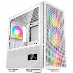DeepCool CH560 Digital WH, Mid Tower, Mini-ITX/Micro-ATX/ATX/E-ATX, 1xUSB3.0, 1xType-C, 1xAudio, 3x140mm+1x120mm Pre-Installed ARGB Fans, Tempered Glass, Mesh Panels, Dual-Status Digital Display, GPU Support Arm, White, R-CH560-WHAPE4D-G-1