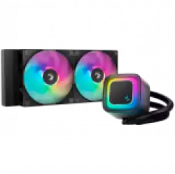 DeepCool LE240 V2, 240mm CPU Liquid Cooler, 2x120mm PWM ARGB Fans, ARGB block, Black, LGA1851/1700/1200/1151/1150/1155, AMD AM5/AM4, R-LE240-BKAMMC-G-2