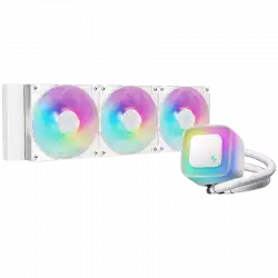 DeepCool LE360 WH V2, 360mm CPU Liquid Cooler, 3x120mm PWM ARGB Fans, ARGB block, White, LGA1851/1700/1200/1151/1150/1155, AMD AM5/AM4, R-LE360-WHAMMN-G-2, 3Y