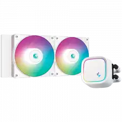 DeepCool LE520 WH, 240mm CPU Liquid Cooler, 2x120mm ARGB PWM Fans, Anti-Leak Technology, ARGB Pump Top, White, LGA 1700/1200/115x, AMD AM5/AM4, 3Y, R-LE520-WHAMMN-G-1