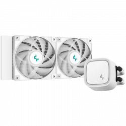 DeepCool LE520 WH, 240mm CPU Liquid Cooler, 2x120mm ARGB PWM Fans, Anti-Leak Technology, ARGB Pump Top, White, LGA 1700/1200/115x, AMD AM5/AM4, 3Y, R-LE520-WHAMMN-G-1