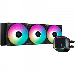 DeepCool LE720, 360mm CPU Liquid Cooler, 3x120mm ARGB PWM Fans, Anti-Leak Technology, ARGB Pump Top, Black, LGA 1700/1200/115x, AMD AM5/AM4, 3Y, R-LE720-BKAMMN-G-1