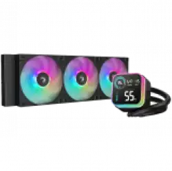 DeepCool LQ360, 360mm CPU Liquid Cooler, 3x120mm ARGB PWM Fans, LED Screen, Anti-Leak Technology, Black, LGA1851/1700/1200/1151/1150/1155, AMD AM5/AM4, 5Y, R-LQ360-BKLSMW-G-1