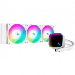 DeepCool LS720 SE White, 360mm CPU Liquid Cooler, 3x120mm FK120 PWM Fans, ARGB Multidimensional Infinity Mirror Top Cap, Black, LGA 1700/1200/1151/1150/1155, AMD AM5/AM4, 5Y, R-LS720-WHAMMM-G-1