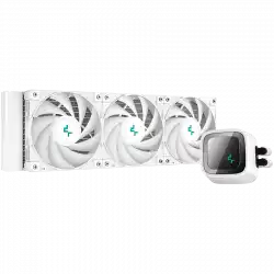 DeepCool LS720 WH, 360mm CPU Liquid Cooler, 3x120mm FC120 ARGB PWM Fans, ARGB Infinity Mirror, White, LGA 2066/2011-v3/2011/1700/1200/115x, AMD sTRX4/sTR4/AM5/AM4, 5Y, R-LS720-WHAMNT-G-1