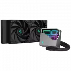 DeepCool LT520, 240mm CPU Liquid Cooler, 2x120mm FK120 PWM FDB Fans, 4th Gen Water Pump, ARGB Multidimensional Infinity Mirror Top Cap, Black, Int.LGA2066/2011v3/2011/1700/1200/1151/1150/1155, AMDsTRX4/sTR4/AM5/AM4