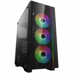 DeepCool MATREXX 55 3F A-RGB, Mid Tower Case, E-ATX/ATX/Micro-ATX/Mini-ITX, 2xUSB2.0, 1xUSB3.0, 1xAudio, 1xMic, ABS+SPCC+Tempered Glass, Mesh Panel, Pre-installed: Front 3×120mm ADD-RGB FAN, DP-ATX-MATREXX55V3-AR-3F