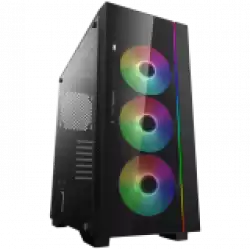 DeepCool MATREXX 55 3F A-RGB, Mid Tower Case, E-ATX/ATX/Micro-ATX/Mini-ITX, 2xUSB2.0, 1xUSB3.0, 1xAudio, 1xMic, ABS+SPCC+Tempered Glass, Mesh Panel, Pre-installed: Front 3×120mm ADD-RGB FAN, DP-ATX-MATREXX55V3-AR-3F