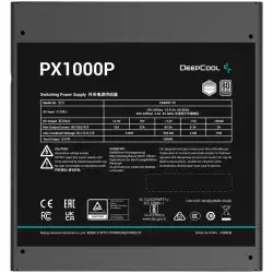 DeepCool PX1000-P, 1000W, 80 Plus PLATINUM, Fully Modular, Flat Black Cables, 135mm FDB Fan, Fluid Dynamic Bearing, 150x160x86mm (W x L x H), ATX 3.0, OPP/OVP/SCP/OTP/OCP/UVP/NLO/SIP, 12Y, R-PXA00P-FC0B-EU