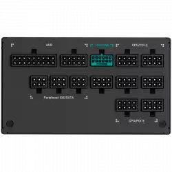 DeepCool PX1000-P, 1000W, 80 Plus PLATINUM, Fully Modular, Flat Black Cables, 135mm FDB Fan, Fluid Dynamic Bearing, 150x160x86mm (W x L x H), ATX 3.0, OPP/OVP/SCP/OTP/OCP/UVP/NLO/SIP, 12Y, R-PXA00P-FC0B-EU