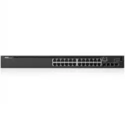 Dell Networking N1524, 24x 1GbE + 4x 10GbE SFP+ fixed ports, Stacking, IO to PSU airflow, AC