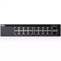Dell Networking X1018 Smart Web Managed Switch, 16x 1GbE and 2x 1GbE SFP ports