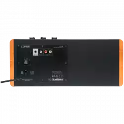 Edifier D12 2.0 Bluetooth Speaker, BT V5.0, RCA, AUX, 2x 4-inch Midrange Drivers, 2x 19mm Tweeters, Remote Control and Top-Mounted Controls, Brown