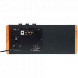 Edifier D12 2.0 Bluetooth Speaker, BT V5.0, RCA, AUX, 2x 4-inch Midrange Drivers, 2x 19mm Tweeters, Remote Control and Top-Mounted Controls, Brown