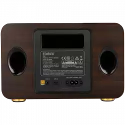 Edifier D32 2.1 Speaker, BT V5.3, Wi-Fi, AUX, USB-C, 1x 4-inch Midrange Driver, 2x 1-inch Tweeters, 60W (RMS), Black Walnut