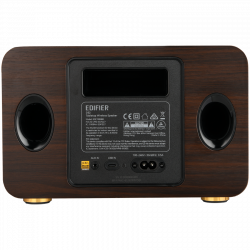 Edifier D32 2.1 Speaker, BT V5.3, Wi-Fi, AUX, USB-C, 1x 4-inch Midrange Driver, 2x 1-inch Tweeters, 60W (RMS), Black Walnut
