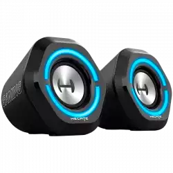 Edifier G1000 2.0 Audio System, BT V5.3, USB, AUX, 2.5-inch Drivers, RGB Lighting, 5W (RMS), Black