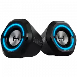 Edifier G1000 2.0 Audio System, BT V5.3, USB, AUX, 2.5-inch Drivers, RGB Lighting, 5W (RMS), Black