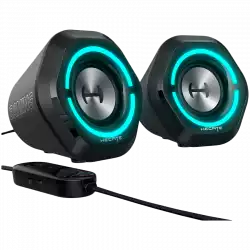 Edifier G1000 2.0 Audio System, BT V5.3, USB, AUX, 2.5-inch Drivers, RGB Lighting, 5W (RMS), Black